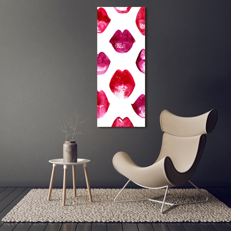 Red Lips - Wrapped Canvas Print