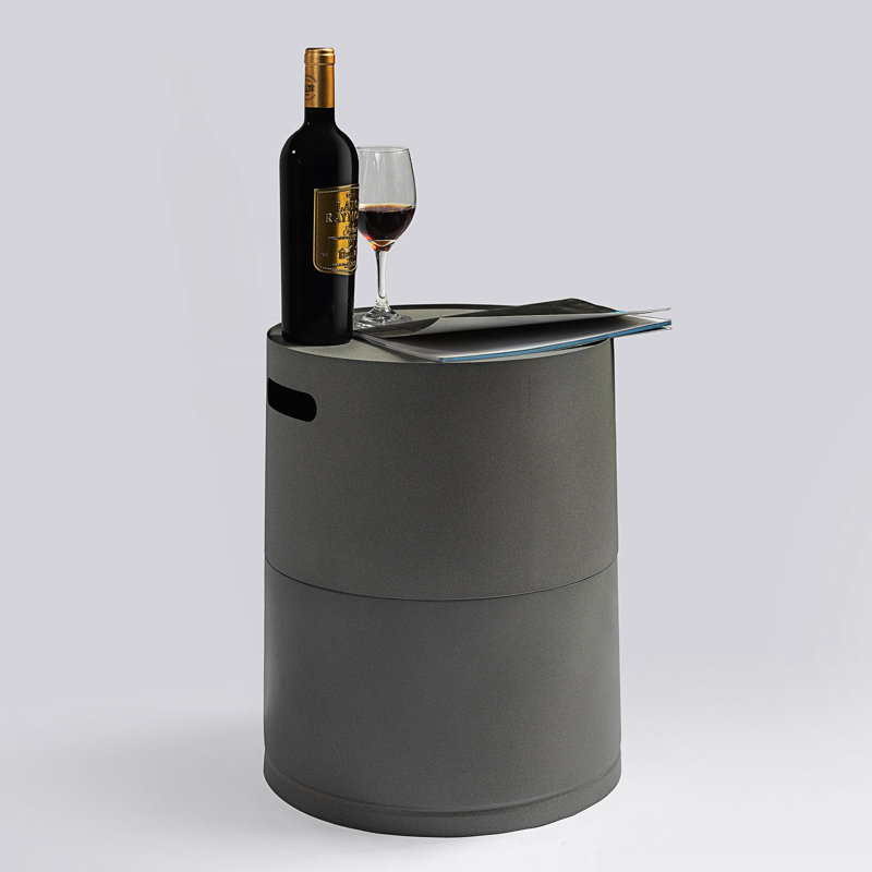 Table d'appoint en acier avec couvercle de réservoir de propane