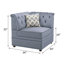 Pullin modulaire en velours de 34 po de large Pullin