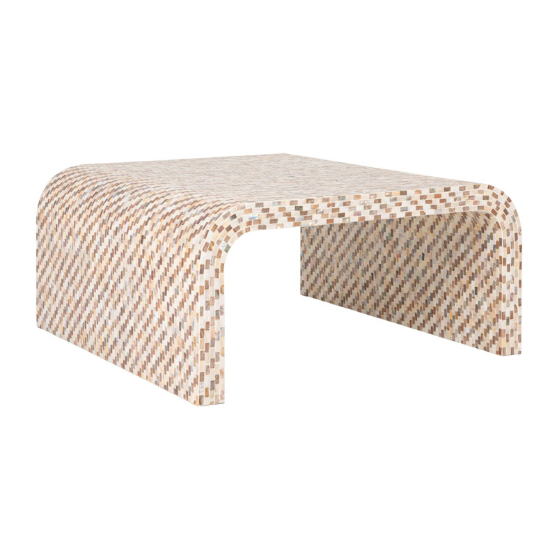 Table basse Ventura en nacre, Brun