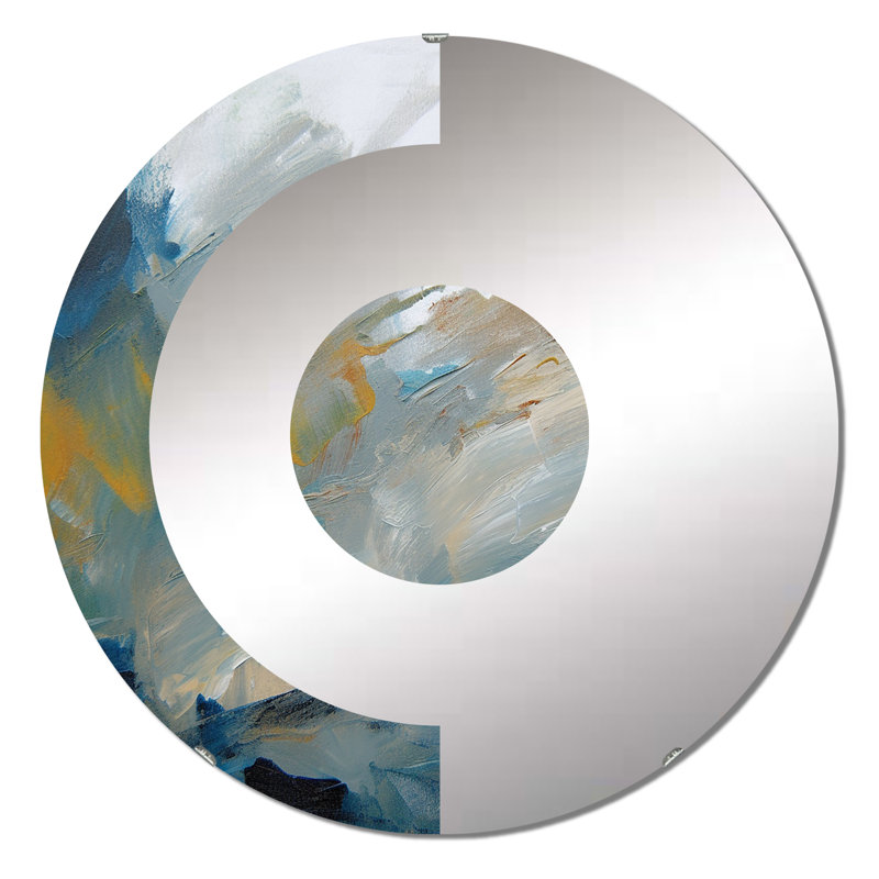 Algut - Miroir mural demi-cercle, 31,4 po x 31,4 po