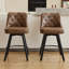 Faux Leather Swivel Accent Chair