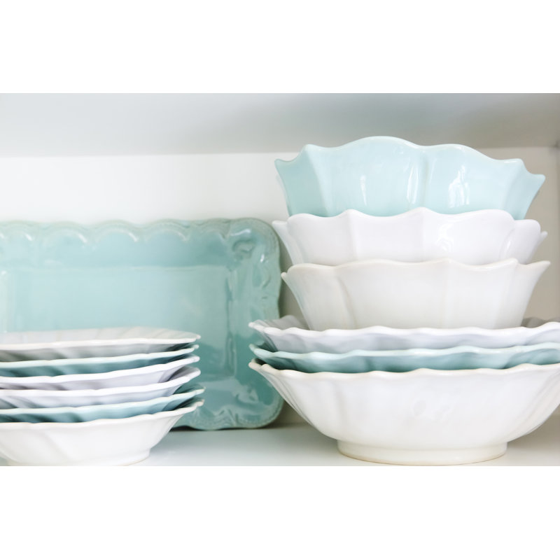 Incanto Stoneware Platter, Aqua