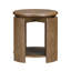 Table d'appoint ronde brun avec table de bout 1 pièce