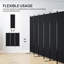 Paravent 6 panneaux, paravent pliable, noir-124393274