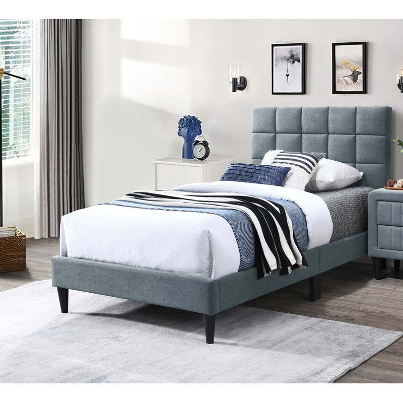 Tête de lit ajustable pour lit simple 1pc, Gris