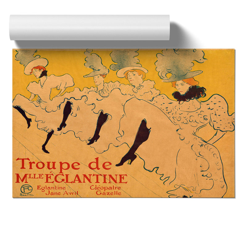 La Troupe de Mademoiselle Eglantine by Henri de Toulouse Lautrec - Frameless Print, 30cm H x 42cm W x 0.1cm D