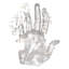 Sculpture en résine Pixel Hand-1306426004