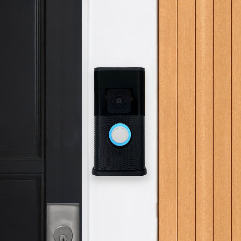 Housse pour sonnette vidéo Waves, Noir mat