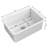 27" L Drop-In Single Bowl Fireclay Kitchen Sink with Sink Grid & Basket Strainer