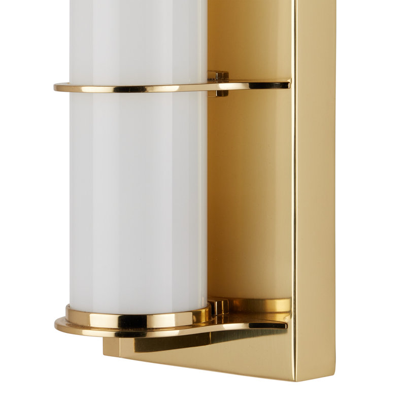 Blaine Bath Wall Sconce, Polished Brass
