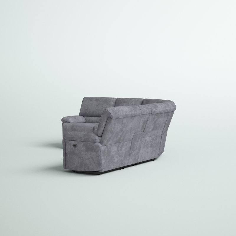 Euclid 3 - Piece Upholstered Power Reclining Sectional
