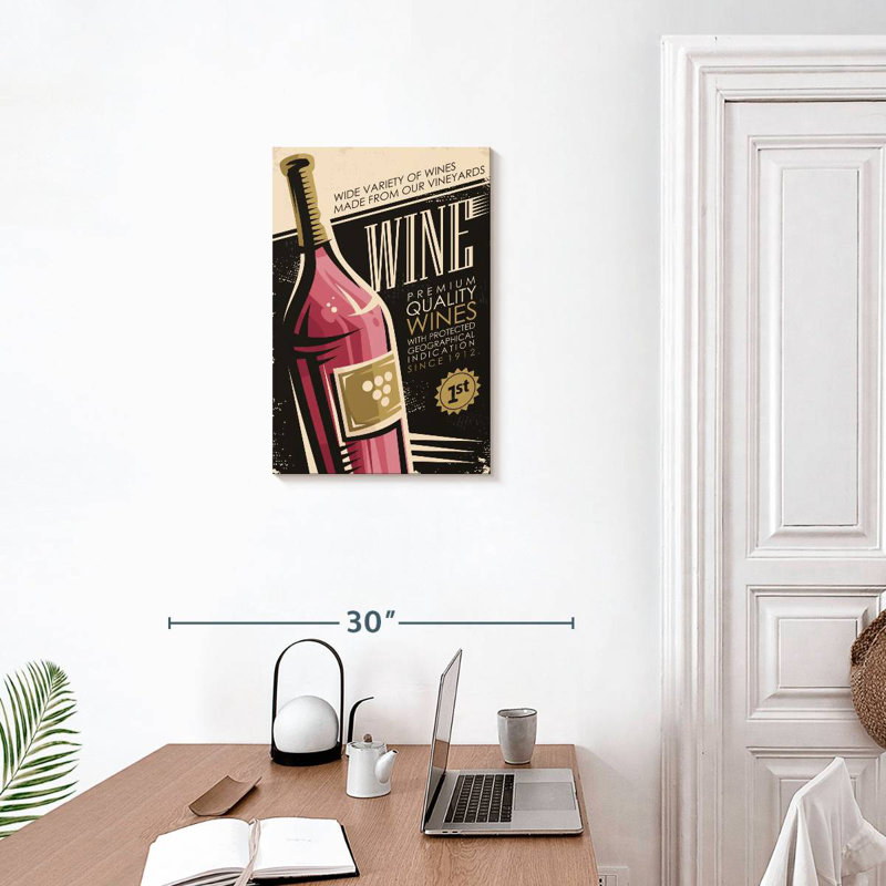 Yarlin Premium Red Wine Poster, 24" H x 16" W
