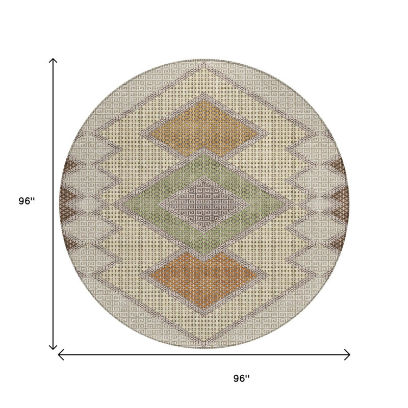 Tapis d'intérieur rond 8 po