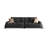 Black Chenille Modular Sofa-115900905-115900909