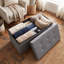 Ensemble de deux repose-pieds de 30 pouces Ebern Designs, gris