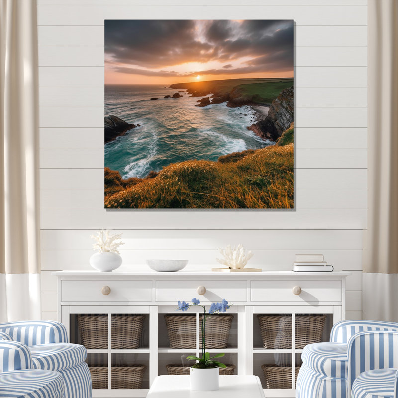 Sunset On The Cliff I, 30" H x 30" W x 1" D, Wrapped Canvas