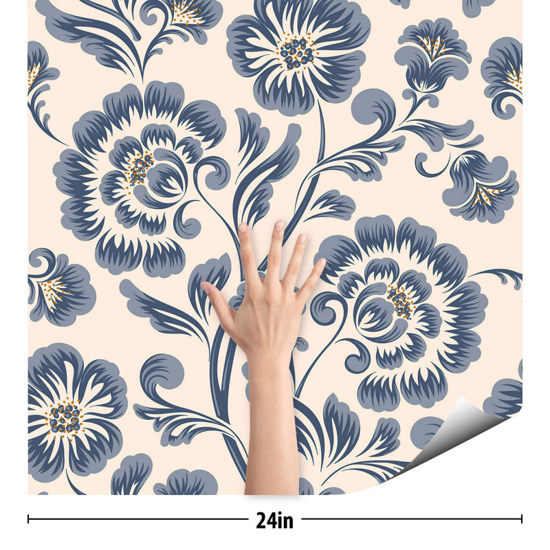 Carreau de papier peint Jacquisha, L 126 po x l 24 po