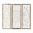 Wood Intricately Carved Floral White Wall Decor with Mandala Design Set