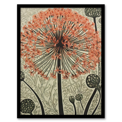Alar Allium Flower Bloom And Buds Pink Grey Spring - Single Picture Frame Print