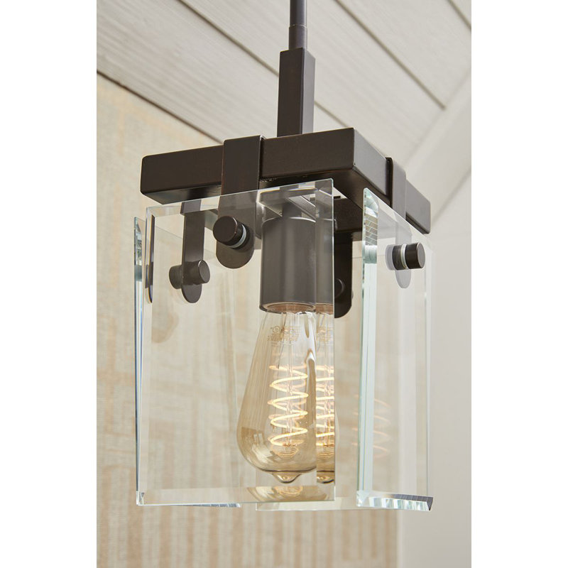 Luminaire suspendu simple à 1 lumière Bridgewood, Bronze antique