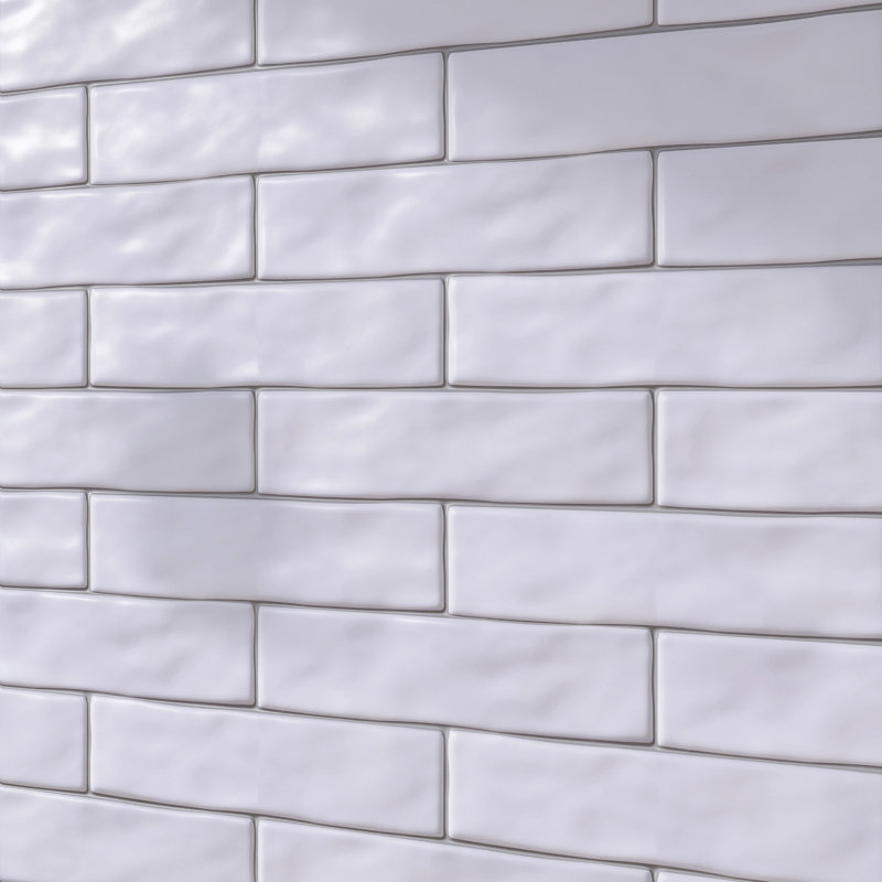 Carrelage mural en céramique Supreme Tile Kezma 3 po x 12 po, Blanc mat