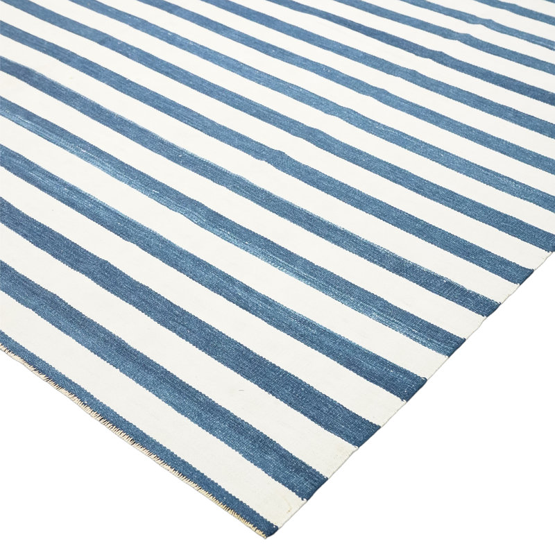 Dhurrie Wool Striped Area Rug