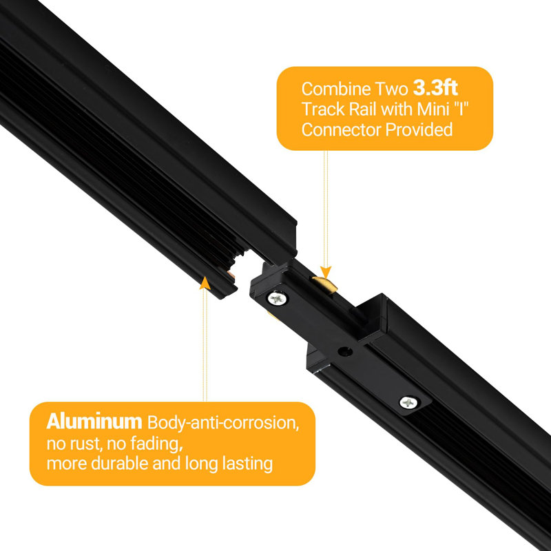 39'' 8 -Light Fixed Track Track Kit with Adjustable Head