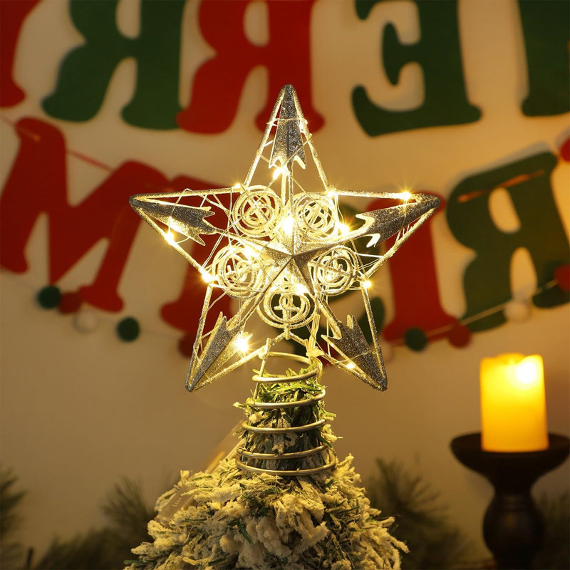 Star Tree Topper with LED Lights