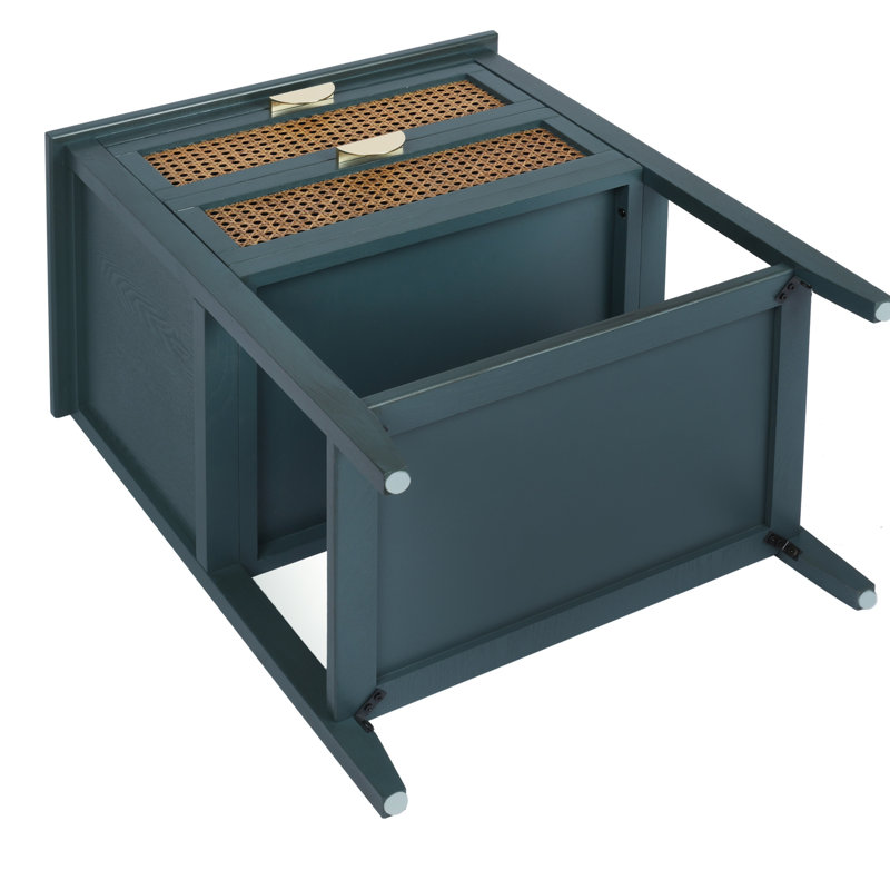 2 tables d'appoint avec bout pour étude. Placage en bois massif, poignée en métal, stable, insecte et papillon de nuit avec 2 tiroirs avec poignée naturelle et leurre. 22,22 po de profondeur x 16,22 po de largeur et 28 po de hauteur. Pour