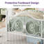 Anterrio Metal Open-Frame Bed with Butterfly Pattern Design Headboard and Footboard-88569661-88568931