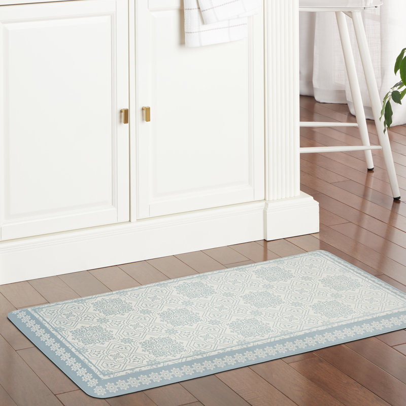 Tapis de cuisine 19,6 po x 39 po MARTHA STEWART Comfort Anti Fatigue Strie Medallion, Gris