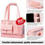 Sac à dos pour chien, sac à dos de chat, sac à dos pour animal de compagnie, portefeuille en cuir Oxford imperméable pliable de qualité supérieure en cuir PU, sac à main portable, adapté aux chiens de petite et moyenne taille (rose)