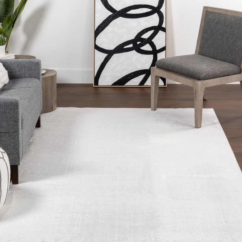 Argelia Solid Machine Washable Area Rug, Rectangle 5'3" x 8'