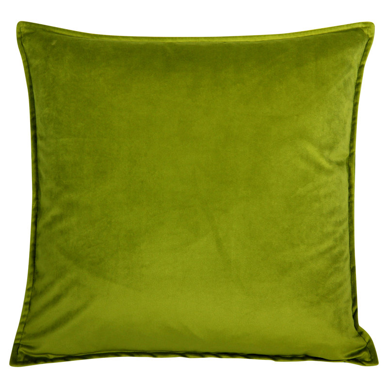 Velvet Pillow Cover, Square 18", Lime Green