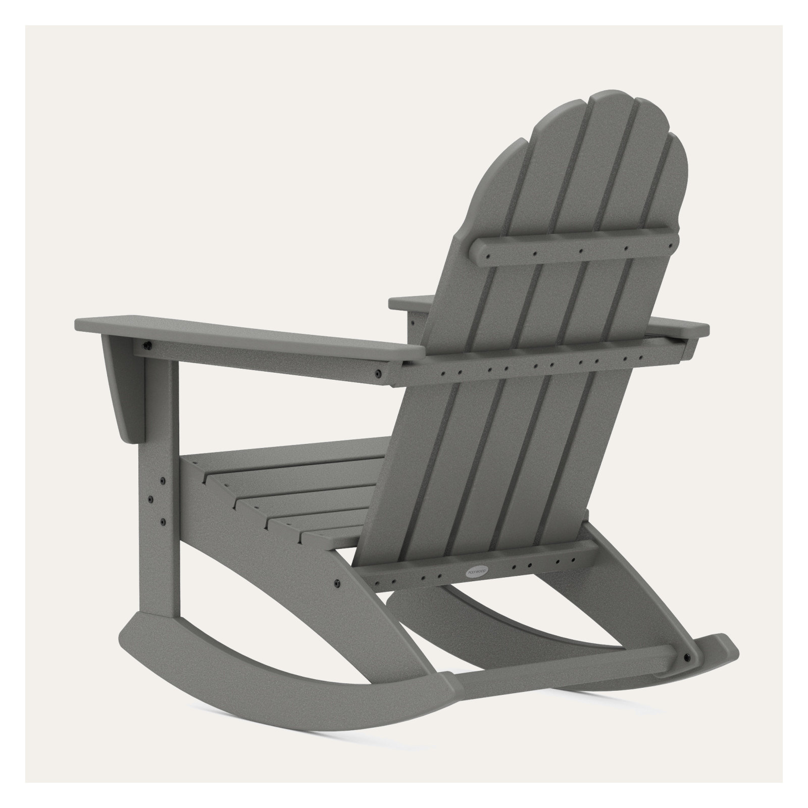 POLYWOOD Vineyard Adirondack Rocking Chair, Slate Gray