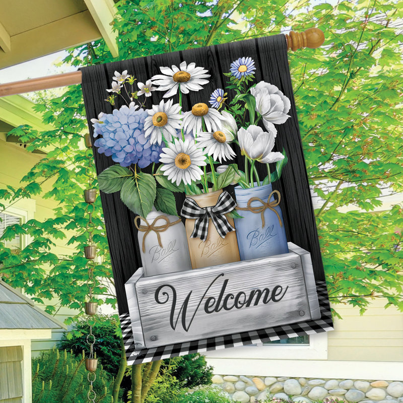 Drapeau de la maison de printemps, White/Dark Grey Spring