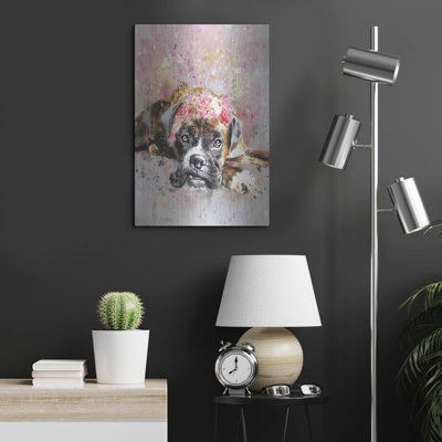 «Flower Crown Boxer» par Furbaby Affiliates