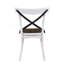 Ensemble de 2 chaises de ferme rustiques avec dossier en X en métal, structure en bois, chaises d'appoint de cuisine rétro