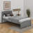 Twin Size Platform Bed With Drawers-1648877622