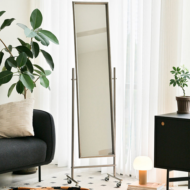 Miroirs pleine longueur rectangulaires en acier inoxydable