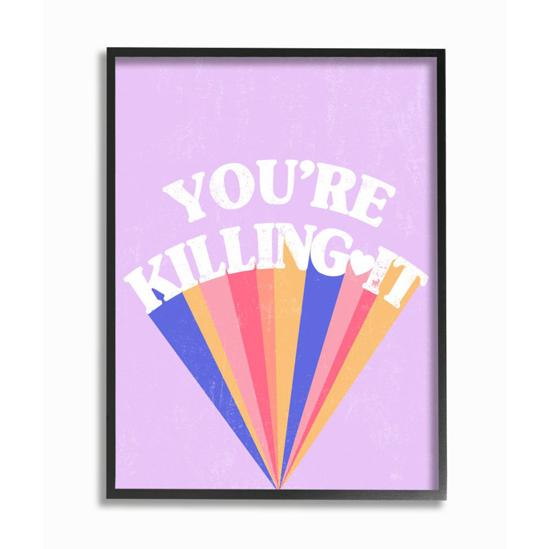 «Retro Pop You Killing It Motivational Expression» par Aledanda - impression d'art graphique, H 20 po x l 16 po