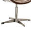 Fauteuil pivotant en cuir à grain large Lindbergh