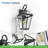 2-Pack Modern Outdoor Wall Lantern with Glass Shade