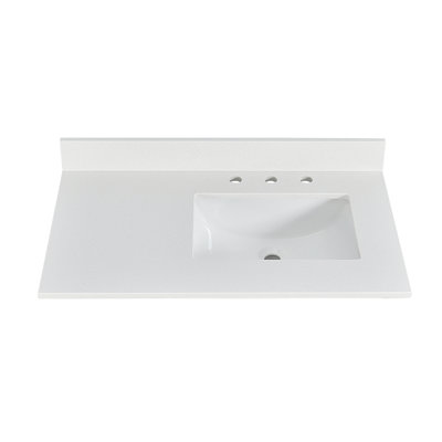 36'' Quartz Single Bathroom Vanity Top with Sink