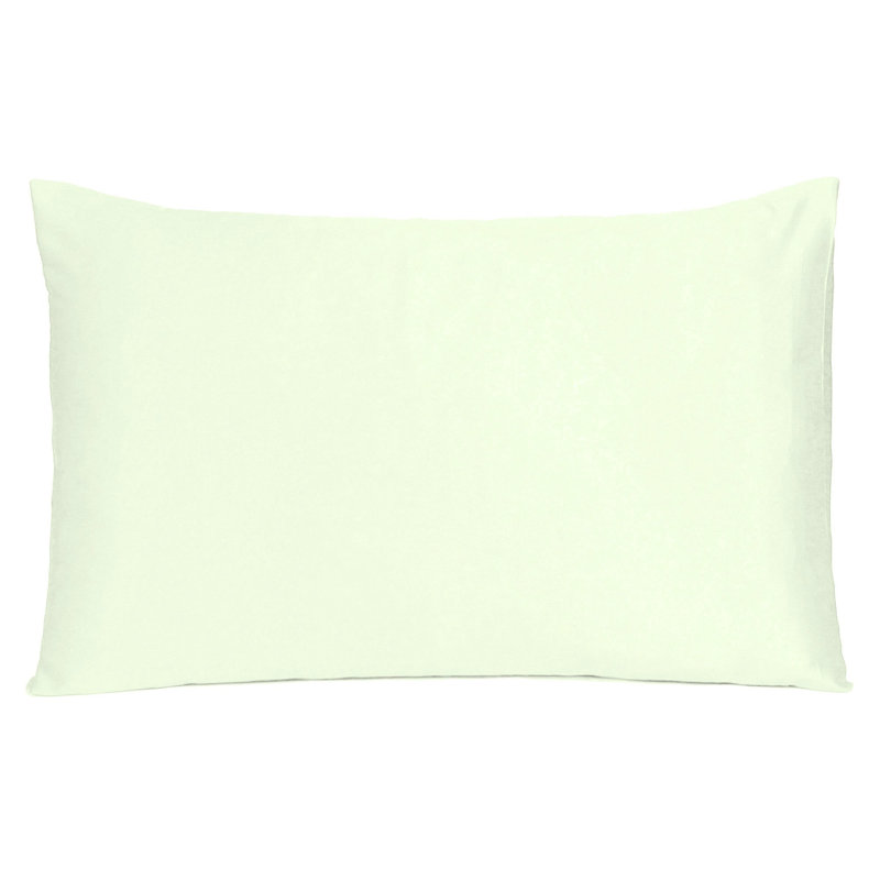 Taie d'oreiller en satin , Standard, Ivoire