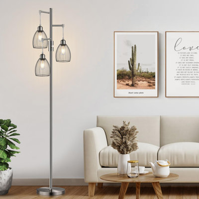 68.5 " LED Tree Floor Lamp USB