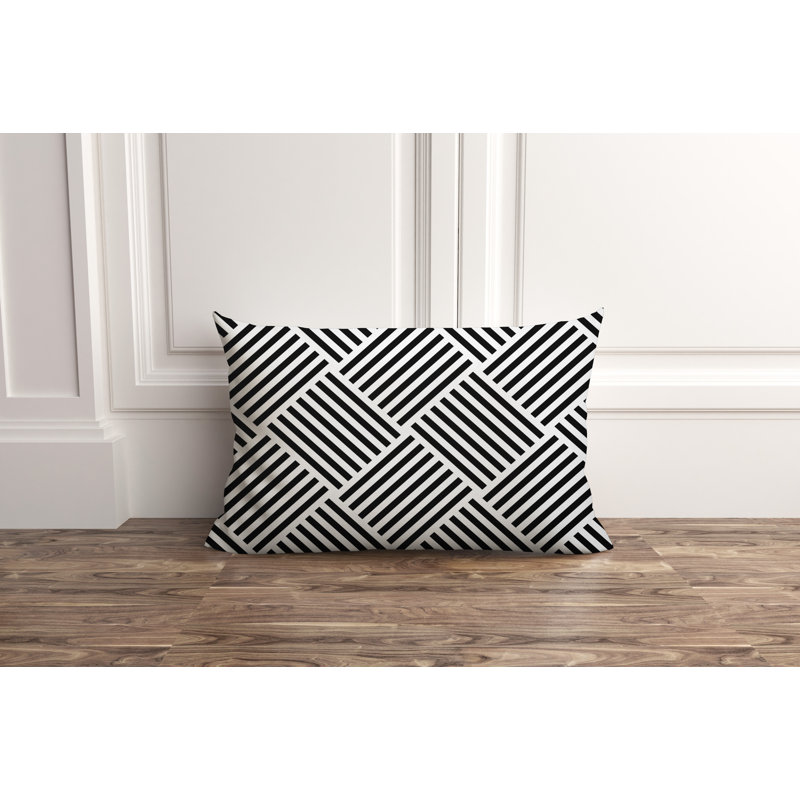 Housse et insert de coussin d'extérieur Langley, Noir