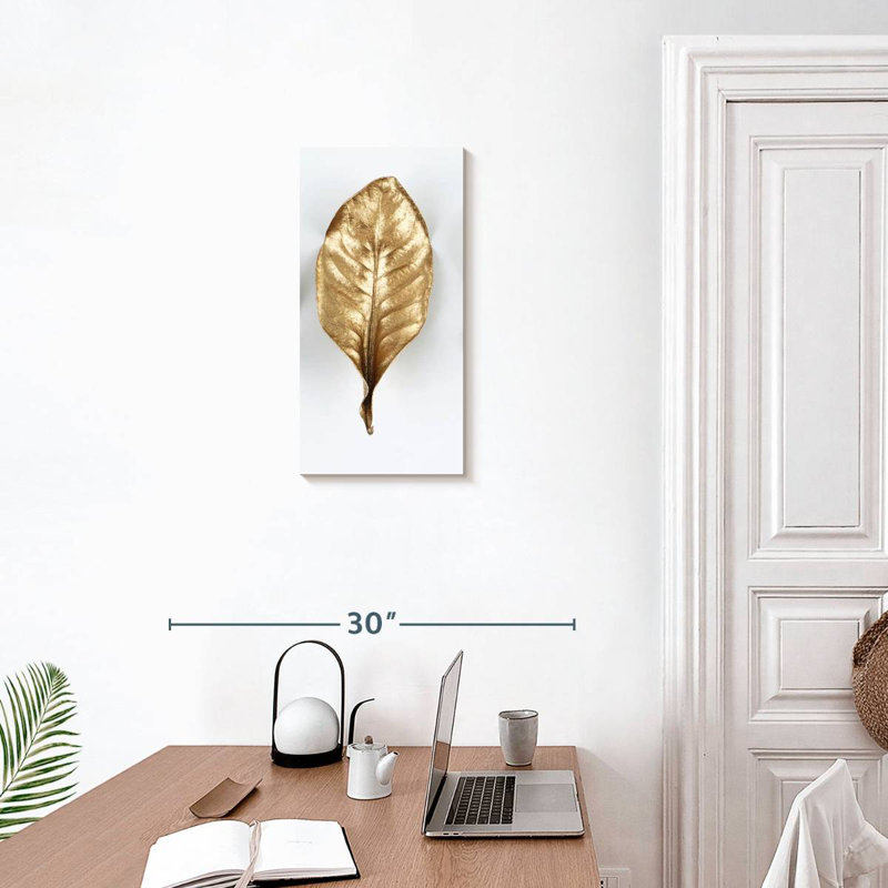 Feuille d’or, H 24 po x l 12 po
