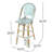 Outdoor French 29.5 Inch, Of 2, Teal, Finish, , For Party 29.5" And Aluminum , Rust Frame, Garden Seating